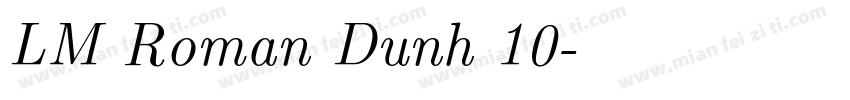 LM Roman Dunh 10字体转换
